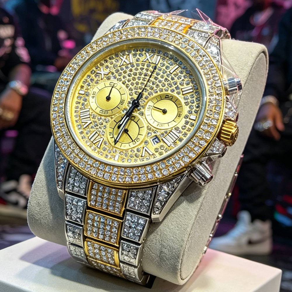 Luxury Watch And Jewelry Brand - Logo Yok Gümüş Altın Tam Elmas