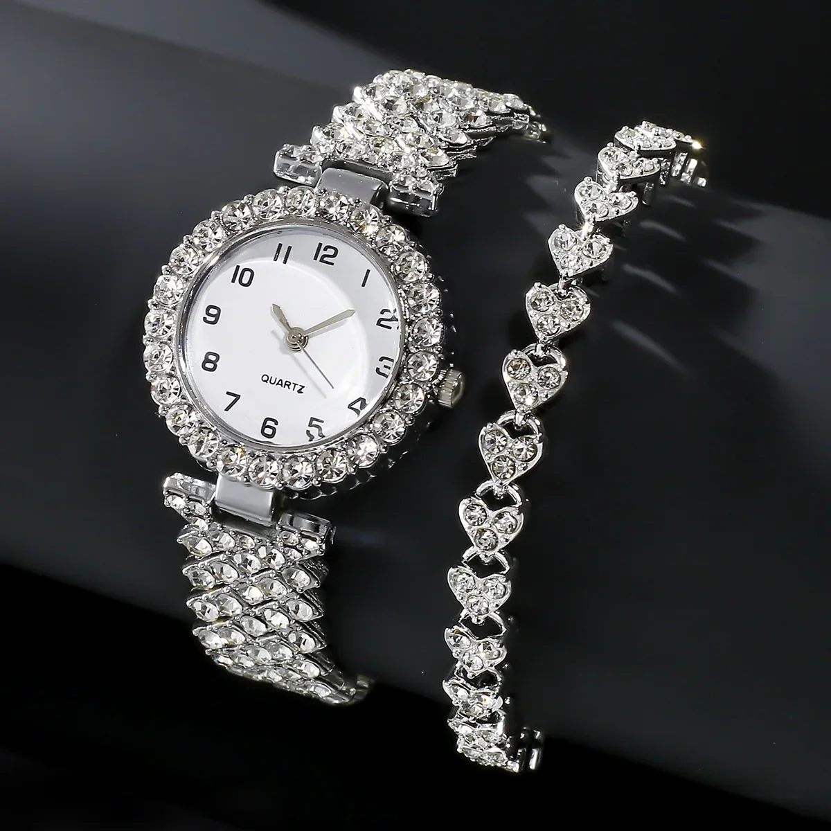 Luxury Watch Female - 1 adet/2 adet Lüks Moda Kadın