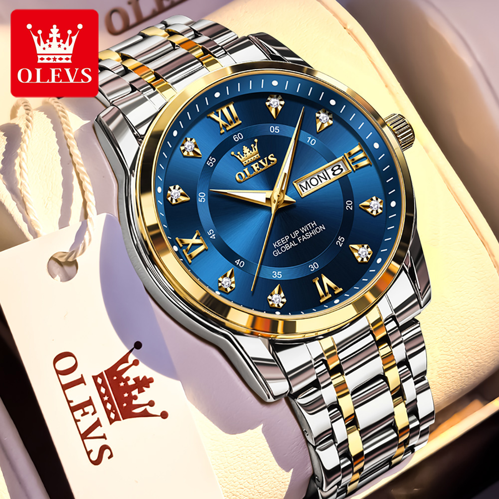 Luxury Watch Life - OLEVS Marka Moda erkek saatler paslanmaz
