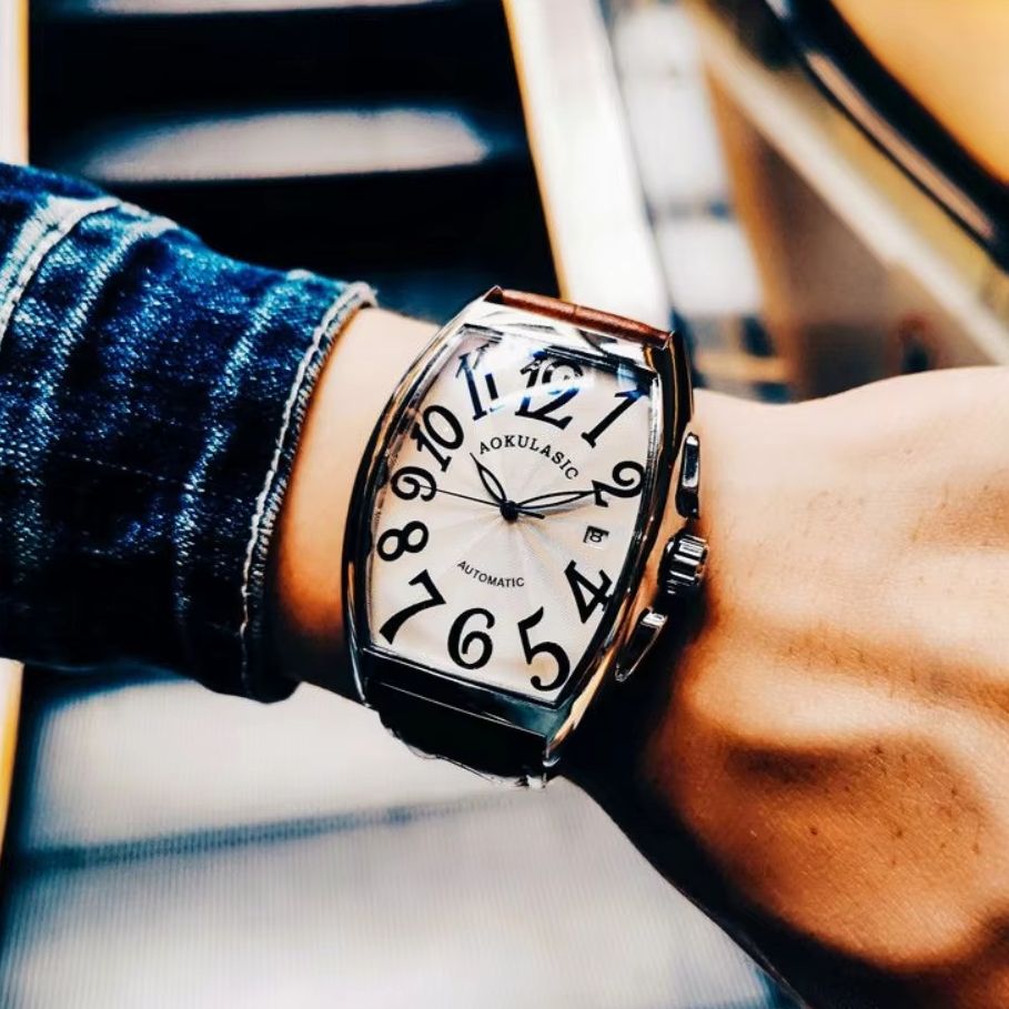 Luxury Watch Value - Yeni Lüks Erkek Mekanik Saati, Fıçı