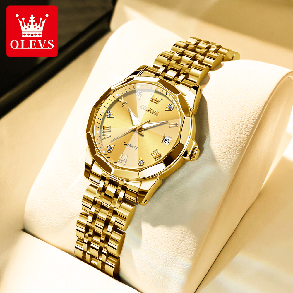Luxury Watch Female - OLEVS Moda Altın İzle Kadınlar için