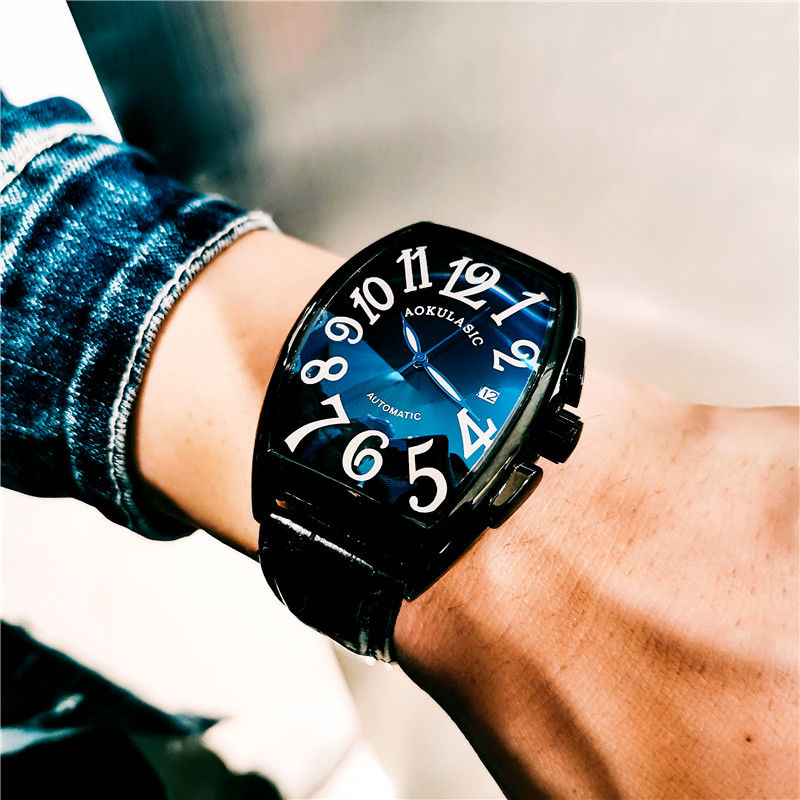 Luxury Watch Value - Lüks Erkek Mekanik Saati, Fıçı Şeklinde
