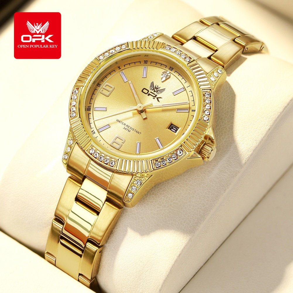 Luxury Watch All Brands - OPK 8184 Lüks Tüm Altın Kadın