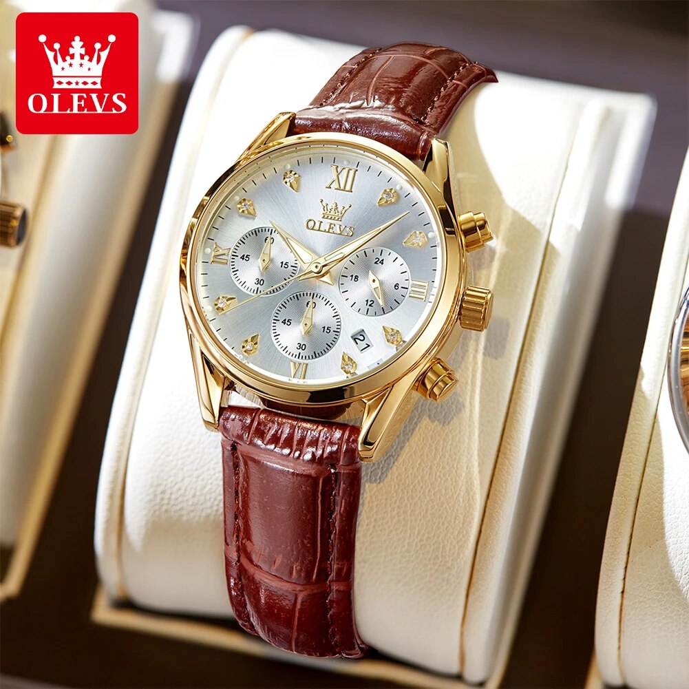 OLEVS 5523 kadın saatler deri  - Luxury Watch Female incelemesi ve fiyatı