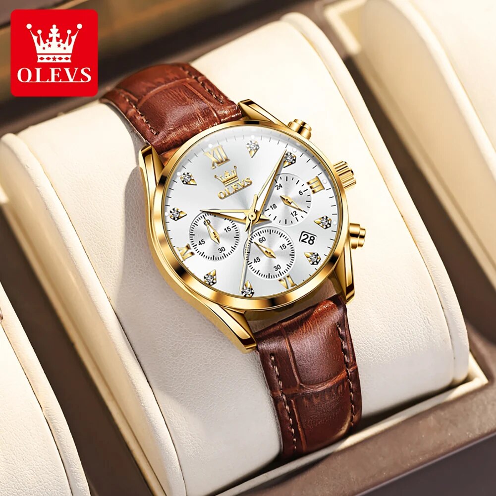 OLEVS 5523 kadın saatler deri  - Luxury Watch Female incelemesi ve fiyatı
