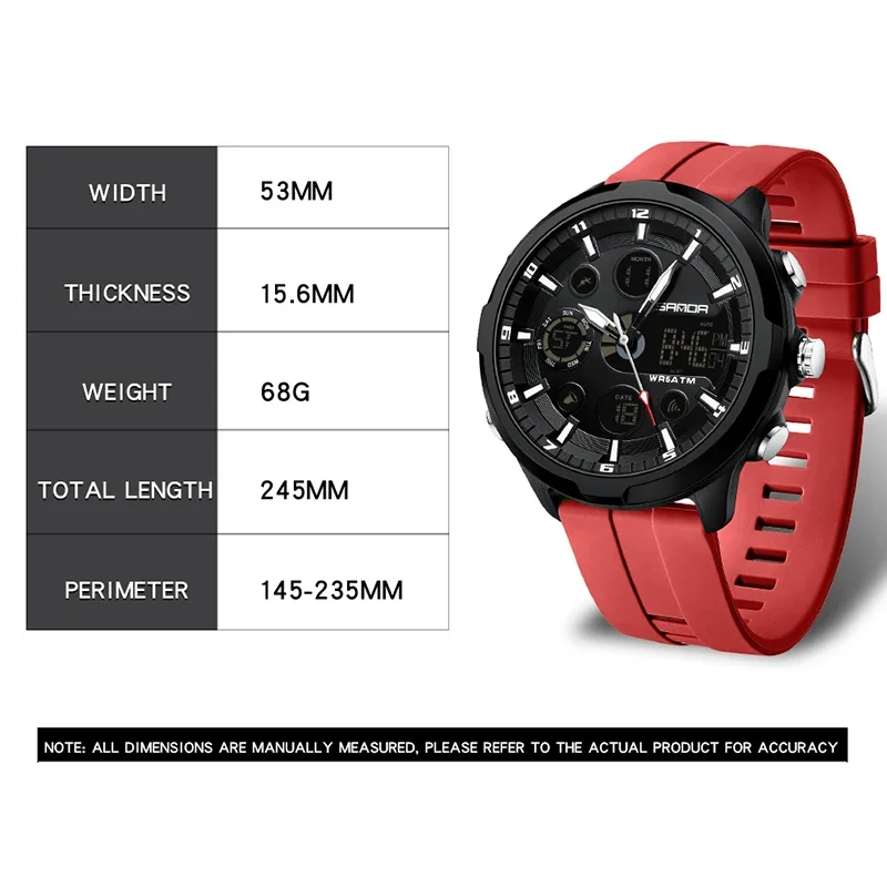 SANDA 9053 50 M Su Geçirmez Ku - Luxury Watch G Shock incelemesi ve fiyatı