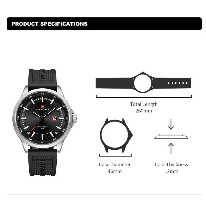 NAVIFORCE Lüks erkek saati 30  - Field Watch Military incelemesi ve fiyatı