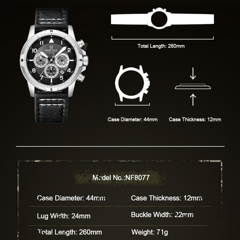 NAVIFORCE Erkek Modaya Uygun K - Field Watch Military incelemesi ve fiyatı