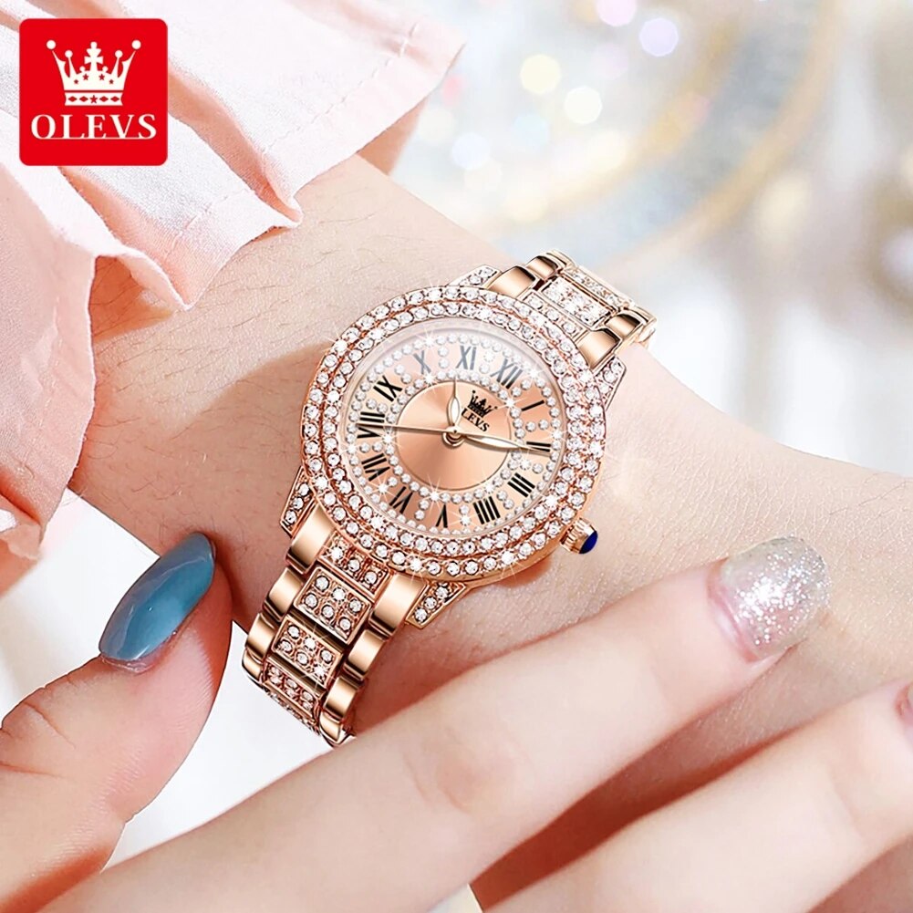 OLEVS 9943 lüks tüm elmas orij - Luxury Watch Female incelemesi ve fiyatı