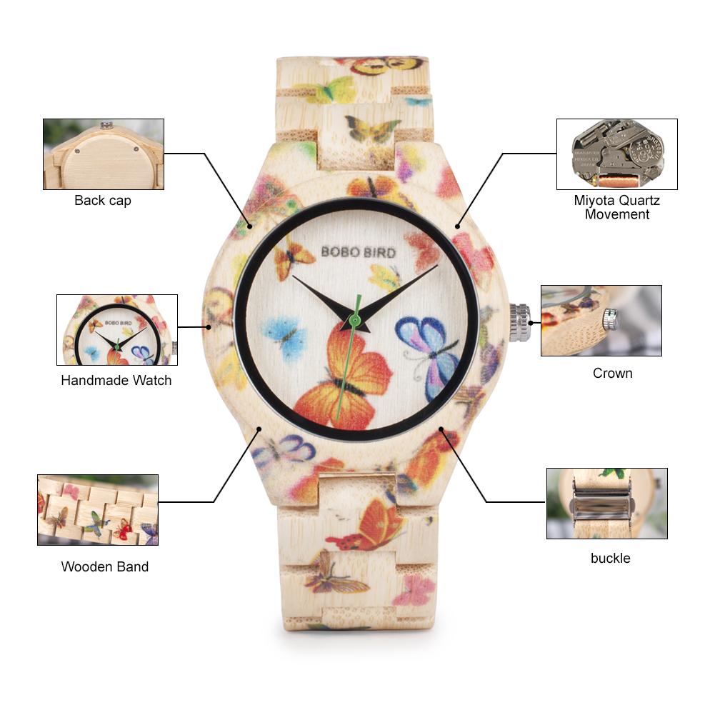 BOBO kuş ahşap kadın saatler l - Luxury Watch Female incelemesi ve fiyatı