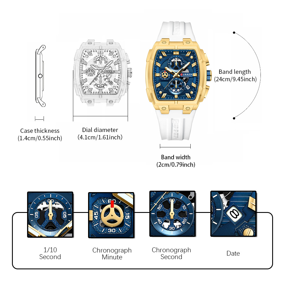 CURREN Lüks Vintage Erkek Spor - Luxury Watch Life incelemesi ve fiyatı