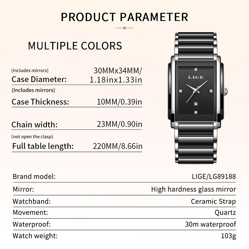 LIGE Yeni Lüks Kadın Saatler Z - Luxury Watch Packaging Box incelemesi ve fiyatı