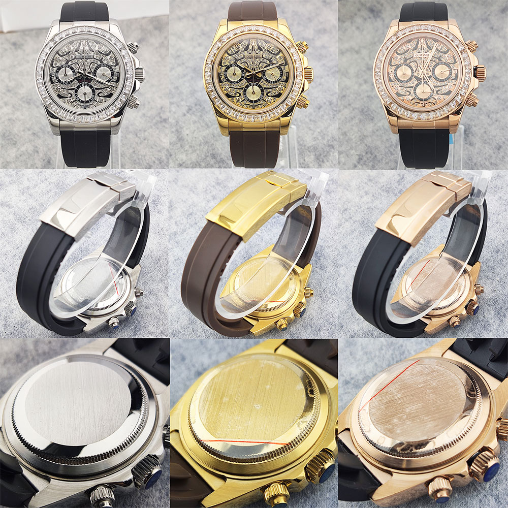 39mm erkek saati VK63 hareketi - Luxury Watch Dial incelemesi ve fiyatı
