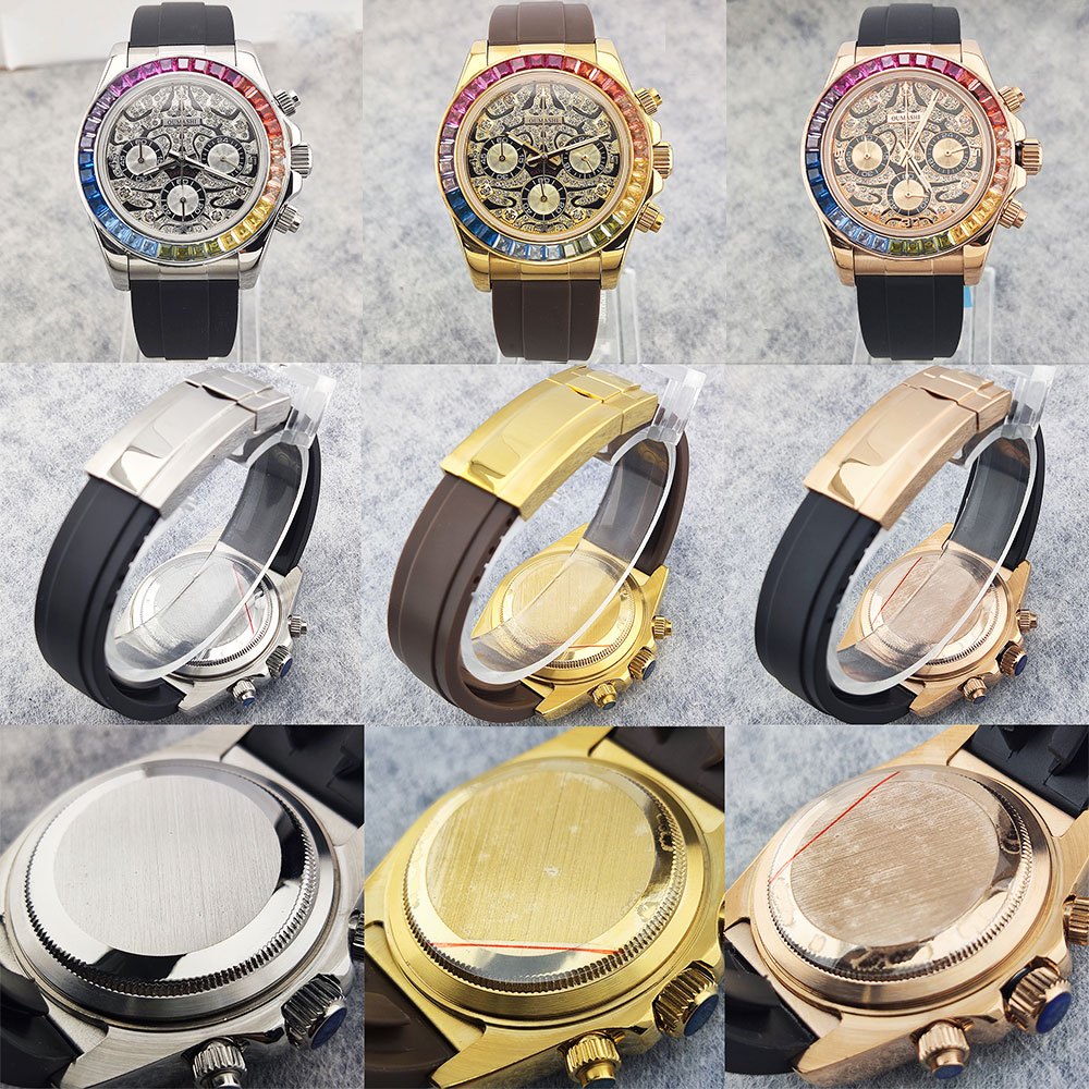 39mm erkek saati VK63 hareketi - Luxury Watch Dial incelemesi ve fiyatı