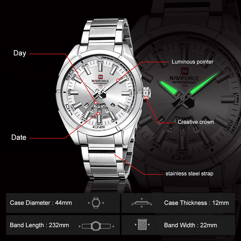 NAVIFORCE Marka Erkek Saatler  - Field Watch Military incelemesi ve fiyatı