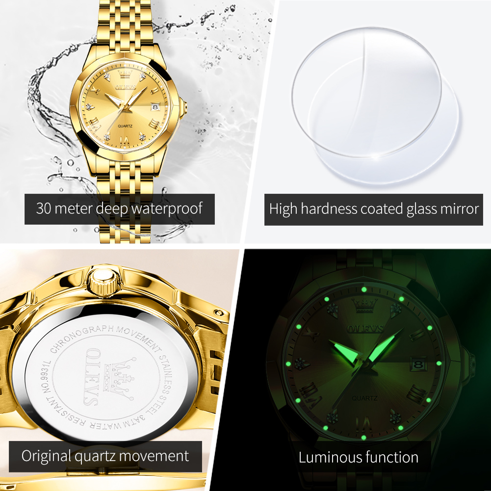 OLEVS Moda Altın İzle Kadınlar - Luxury Watch Female incelemesi ve fiyatı
