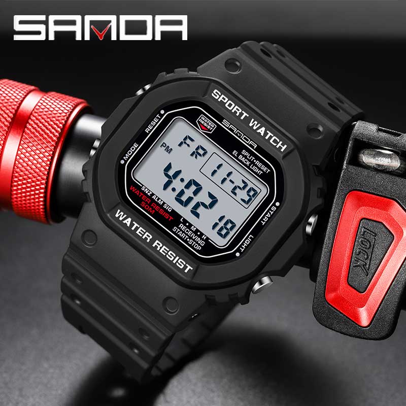 SANDA G Tarzı dijital saat Erk - Luxury Watch G Shock incelemesi ve fiyatı