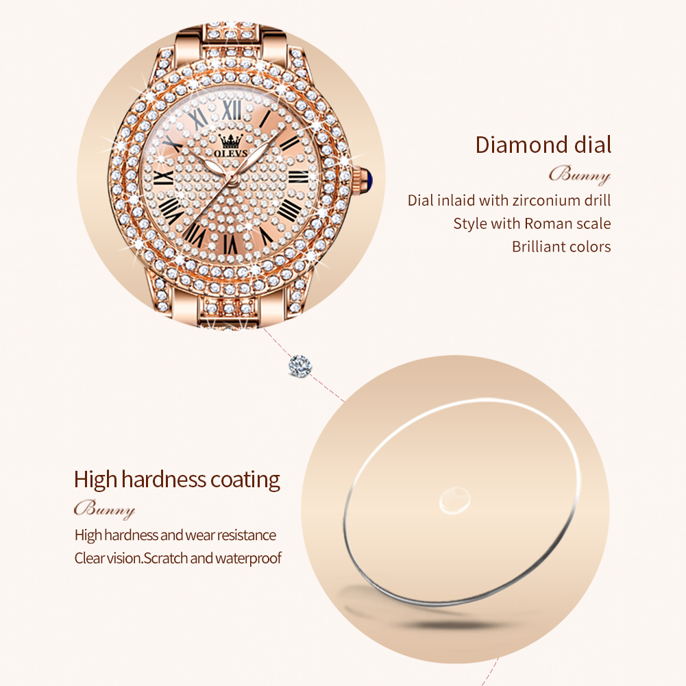 OLEVS 9943 Lüks Tüm Elmas Orij - Luxury Watch Female incelemesi ve fiyatı