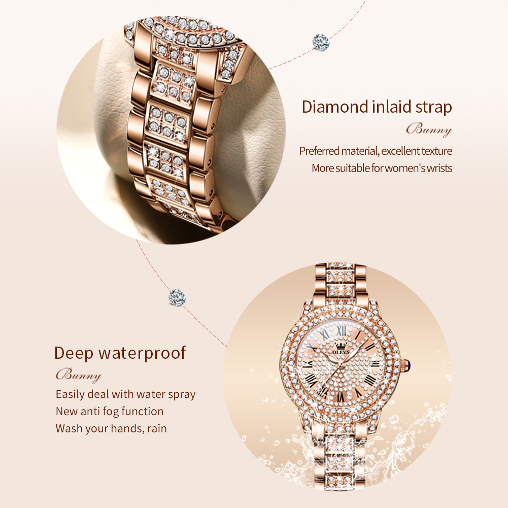 OLEVS 9943 Lüks Tüm Elmas Orij - Luxury Watch Female incelemesi ve fiyatı