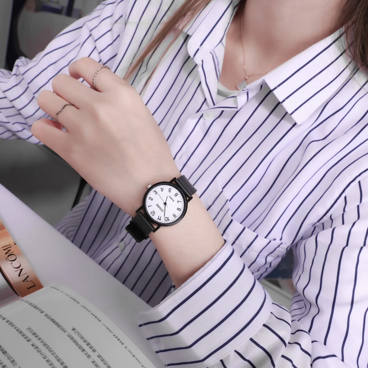 Basit Siyah İzle Kuvars Saatle - Luxury Watch Female incelemesi ve fiyatı